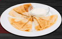 Pancakes with sour cream