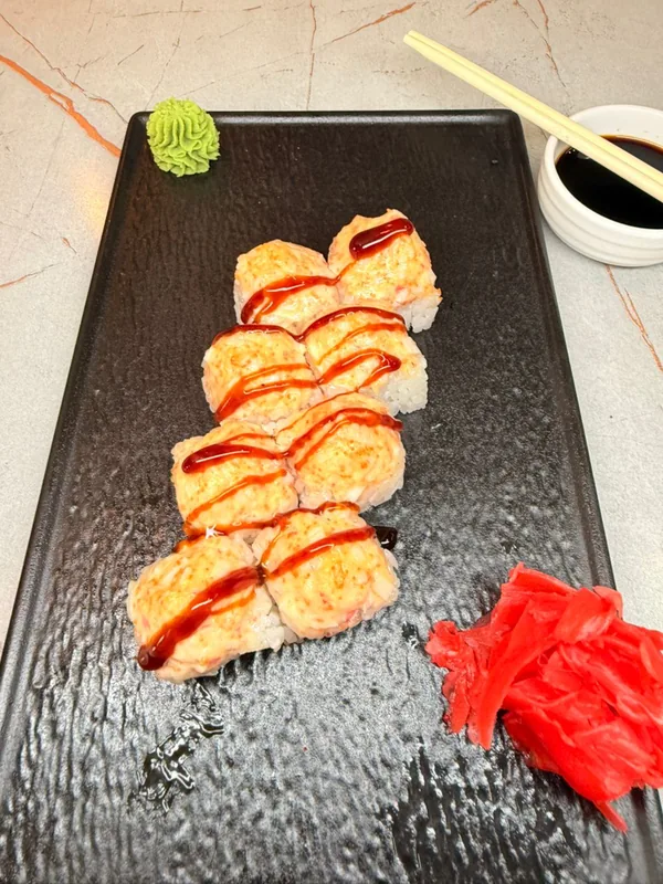 Baked with crab