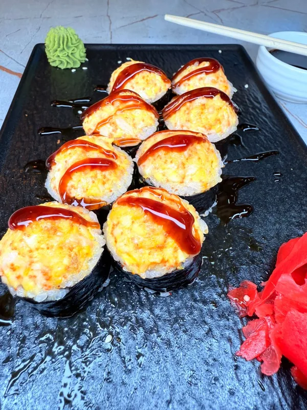 Baked with salmon