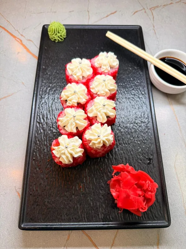 Roll with cream cheese