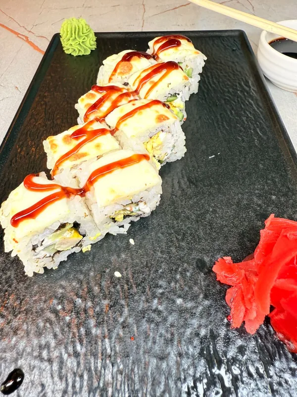 Roll chicken and cheese