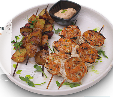 Шашлык из форели на мангале