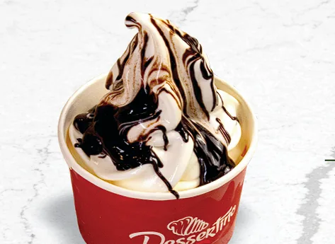 Ice cream with chocolate