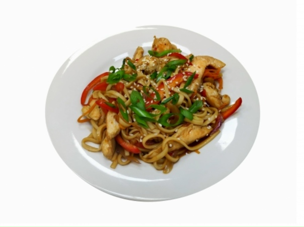 Удон с курицей