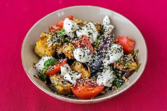 Crispy eggplant salad