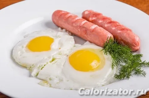 Sausage with egg
