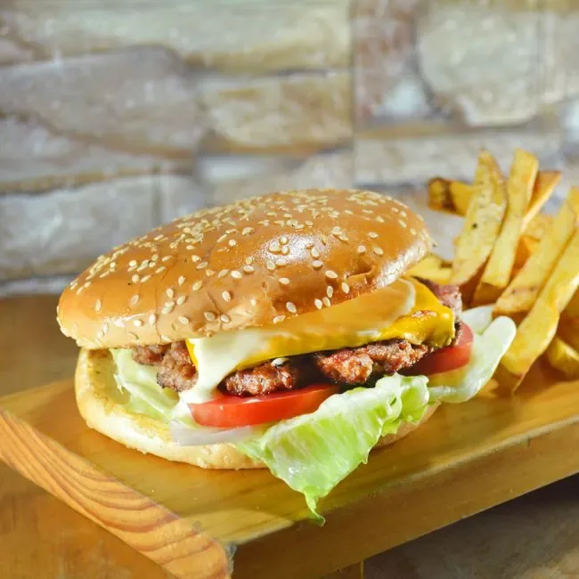 Beef Burger with Fries