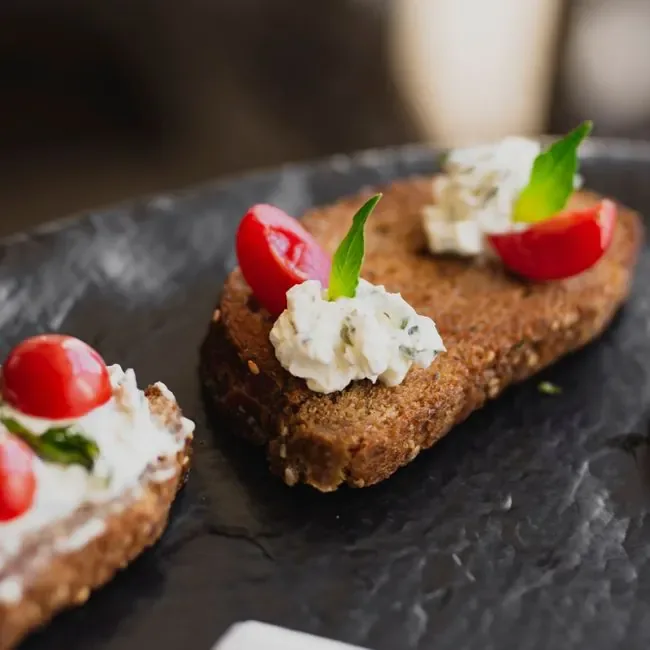 Bruschetta with Stracciatella and Tomatoes