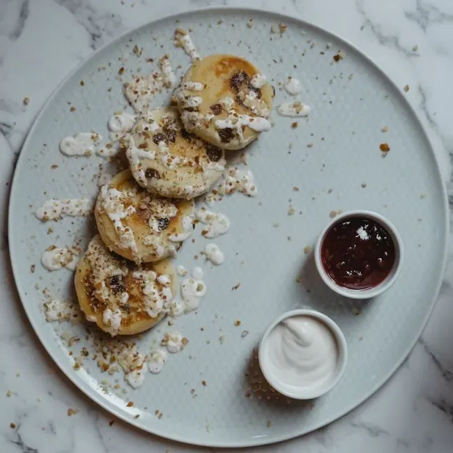 Cheese Pancakes with Cheese Mousse
