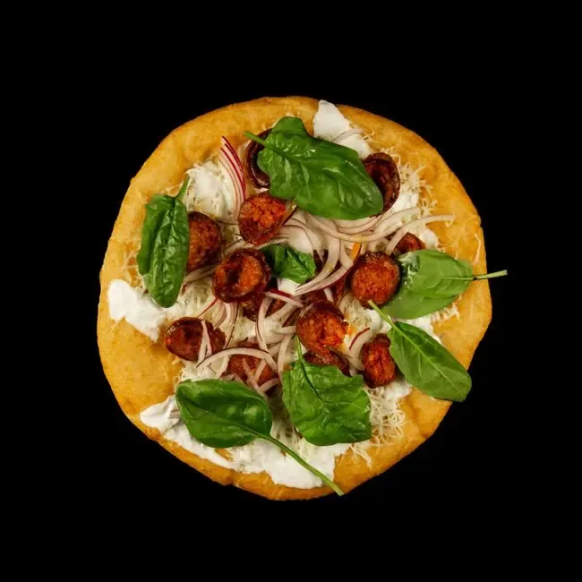 Kebab with Cheese and Focaccia