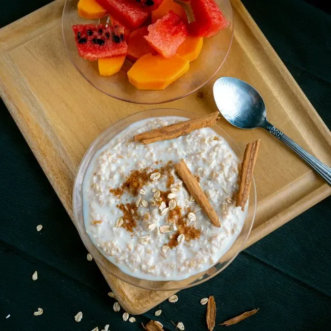 Rice Porridge with Caramelized Apples