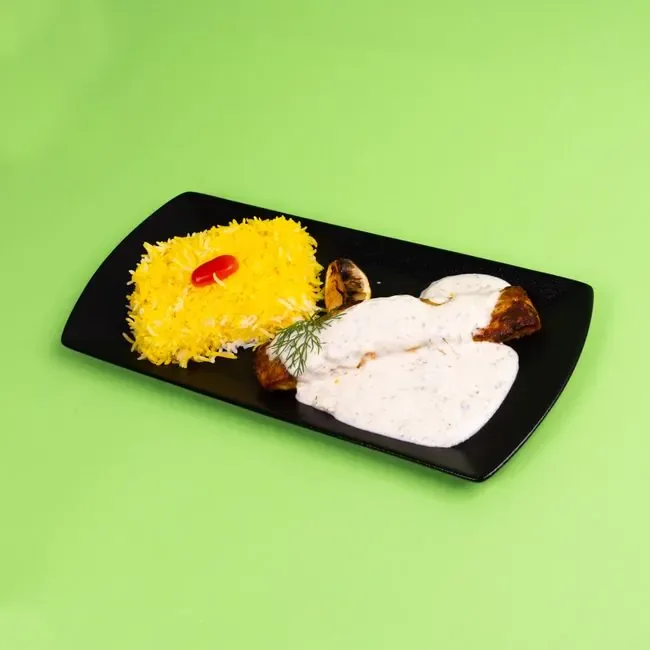 Trout Fillet in Cream Sauce with Rice