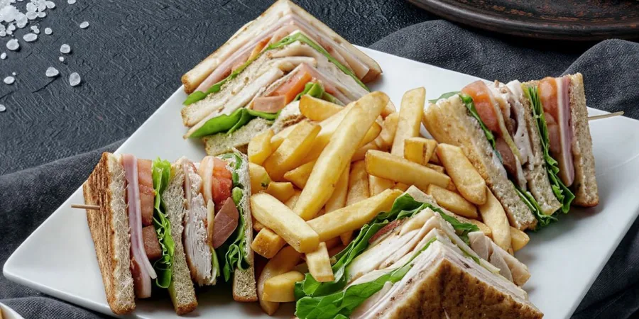 Club Sandwich with Fries