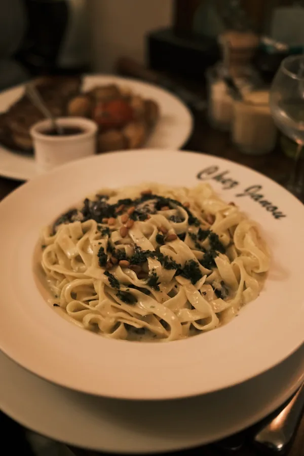 Fettuccine with Trout